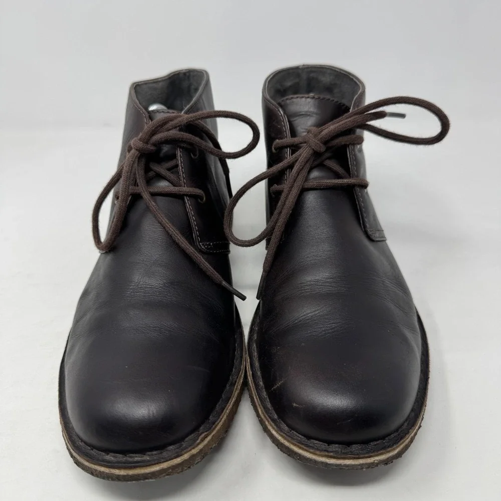 UGG Australia Leighton Chukka Desert Leather‎ Boots Black 3275 Men's Size 8.5